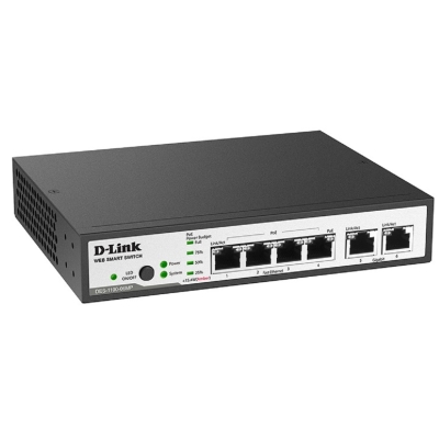 Настраиваемый сетевой коммутатор с PoE DES-1100-06MP