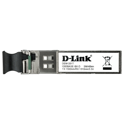 Одномодовый двунаправленный оптический SFP трансивер с WDM DEM-331T