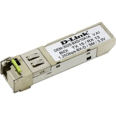 Одномодовый двунаправленный оптический SFP трансивер с WDM DEM-302S-BXD