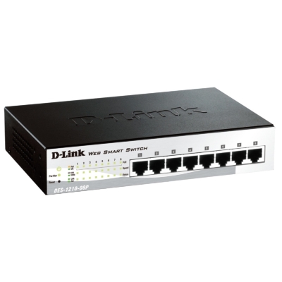 Настраиваемый сетевой коммутатор WebSmart  с PoE DES-1210-08P ver C