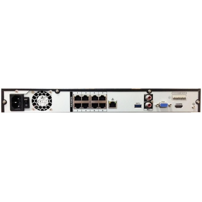 8 канальный IP видеорегистратор с 8 PoE портами RGI-0822P08