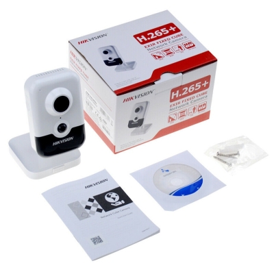 Компактная беспроводная IP-камера с W-Fi и ИК подсветкой DS-2CD2443G0-IW(W)