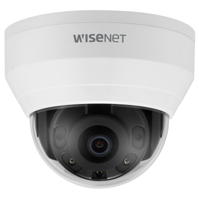 Купольная IP камера на 5 МП с объективом 4 мм и ИК подсветкой WISENET QND-8020R
