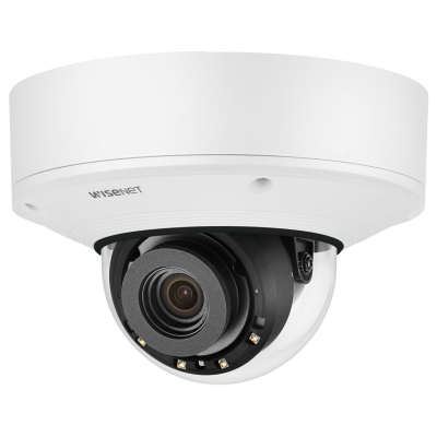 Уличная купольная IP камера с моторизированным объективом, ИК подсветкой и PoE удлинителем WISENET XNV-8081RE