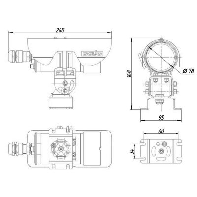Взрывозащищённая уличная сетевая видеокамера VCI-123.TK-EX-1Н2