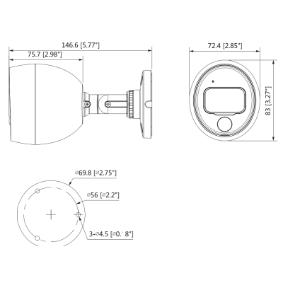Купольная HDCVI камера со встроенным PIR-датчиком DH-HAC-ME1200BP-PIR-0280B-S3A
