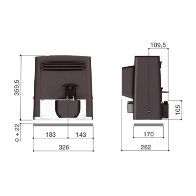 Комплект автоматики для откатных ворот BKS12AGS combo KIT