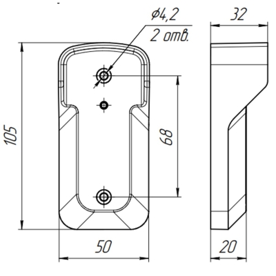 Бесконтактный считыватель идентификаторов Mifare RD-26-Mifare-IP54-К-АЯКС