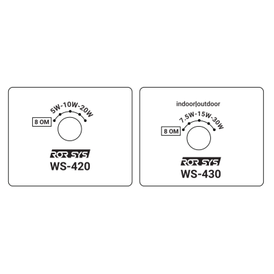 Настенный двухполосный громкоговоритель WS-430W