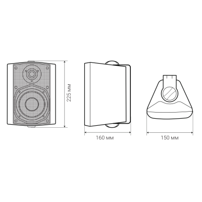 Настенный двухполосный громкоговоритель WS-420W