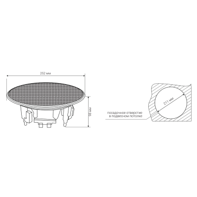 Потолочный двухполосный громкоговоритель CS-740