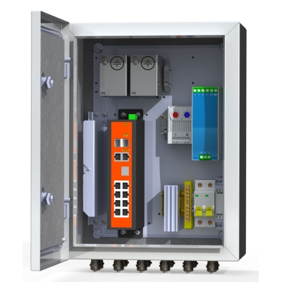 Mastermann 6 УТП 8КУ ГЗ Всепогодный термошкаф с промышленным IP-коммутатором и грозозащитой