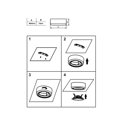 Крепежный комплект для накладного монтажа KIT-CS-6T