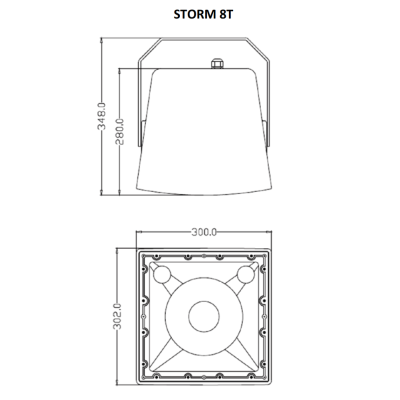 Всепогодная акустическая система для больших площадей STORM-8T