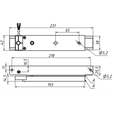 Электромагнитный замок с герконом ALM-300P (белый)