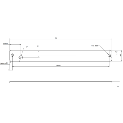 Планка для монтажа замка ALM-300P Планка 300P