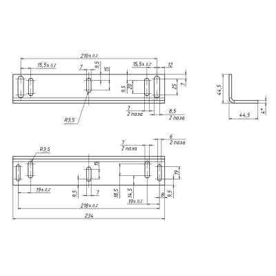 Уголок для монтажа корпуса замков ALM-300P и ALM-400P Уголок 300-400P