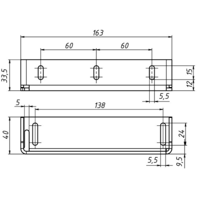 Монтажный комплект для корпуса замка ALM-180FB MK 180FB