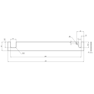 Планка для монтажа замка ALM-350FB Планка 350FB