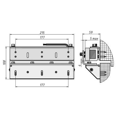 Монтажный комплект для замка ALM-350FB MK 350FB-IN