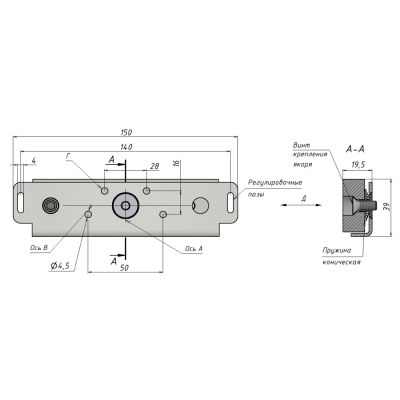 Взрывозащищенный электромагнитный замок ALM-FM-M21-K