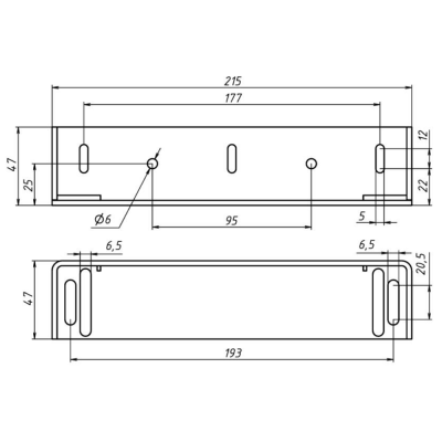 Монтажный комплект для корпуса замка ALM-350FB MK 350FB-MR