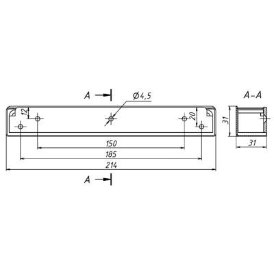 Комплект для накладного монтажа замка ALM-400S MK 400S
