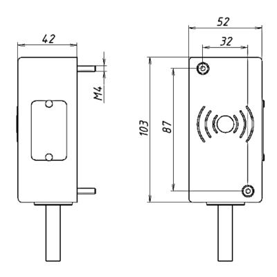 Холодостойкий считыватель идентификаторов ALM-PROX-125-S