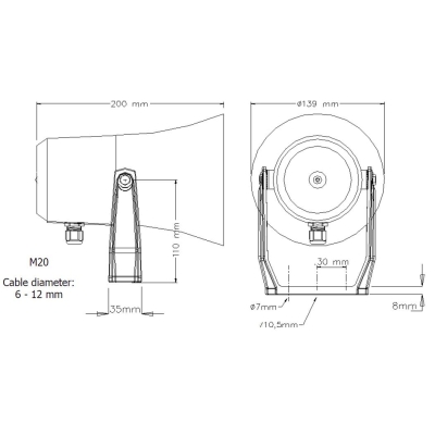 Рупорный громкоговоритель HP-10T
