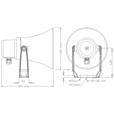 Рупорный громкоговоритель HP-15(T)