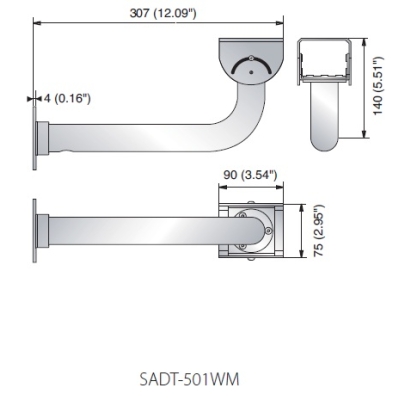 Крепление для фиксированной видеокамеры SADT-500WM/501WM