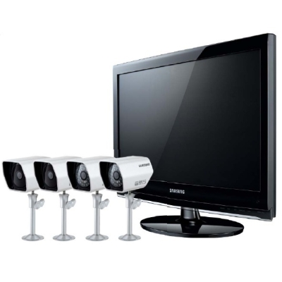 Цифровой видеорегистратор ЖК-мониторс 22", 4 видеокамеры HD ночного видения 