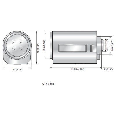 Электроприводной трансфокатор 1/2”, с креплением C-mount, 20x/10x SLA-12240/880