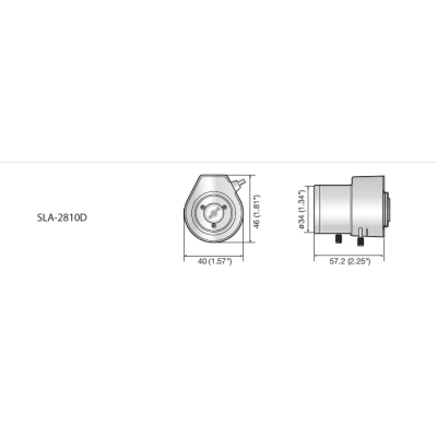 1/3" вариофокальный объектив f 2,8-10 мм, CS SLA-2810D