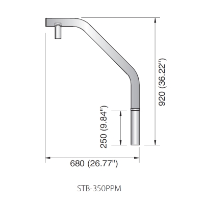 Г-образный настенный кронштейн STB-350PPM