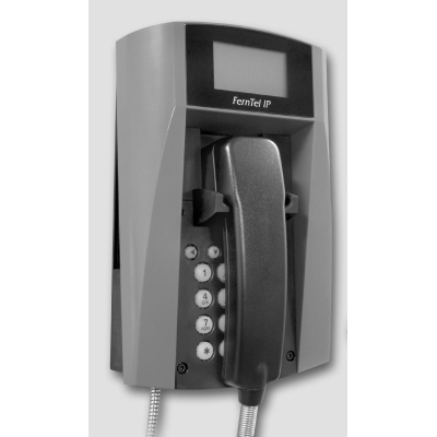 Всепогодный IP телефон с дисплеем и спиральным шнуром FernTel IP