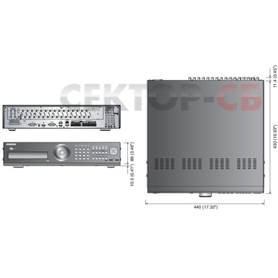 16-канальный видеорегистратор со стандартом сжатия H.264 SRD-1650DP