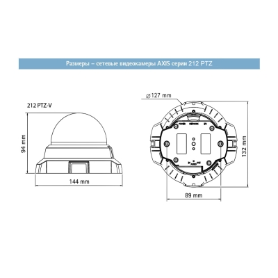 Сетевая купольная PTZ-камера (снята с производства) AXIS 212 PTZ-V